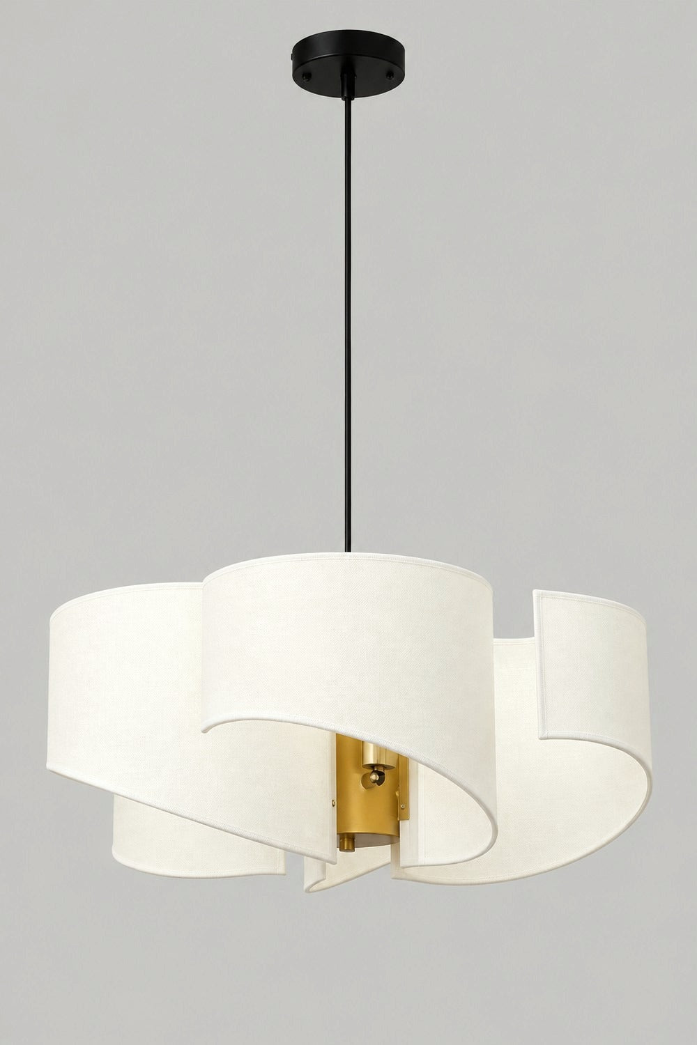 Suspension EBBE en tissu blanc sur fond gris