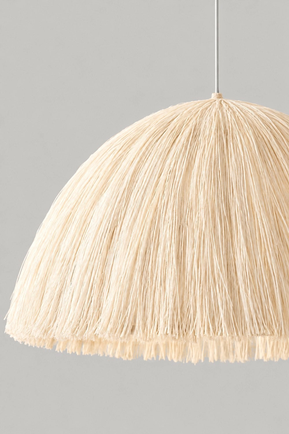 Détail des fibres et de la frange de la suspension HAMP